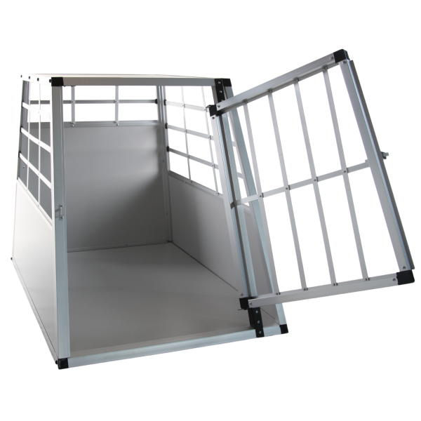 Premium Autositzbox Ellipse - Mittel - 69 x 54 x 50 cm - Hellgrau - Aluminium Reisebox